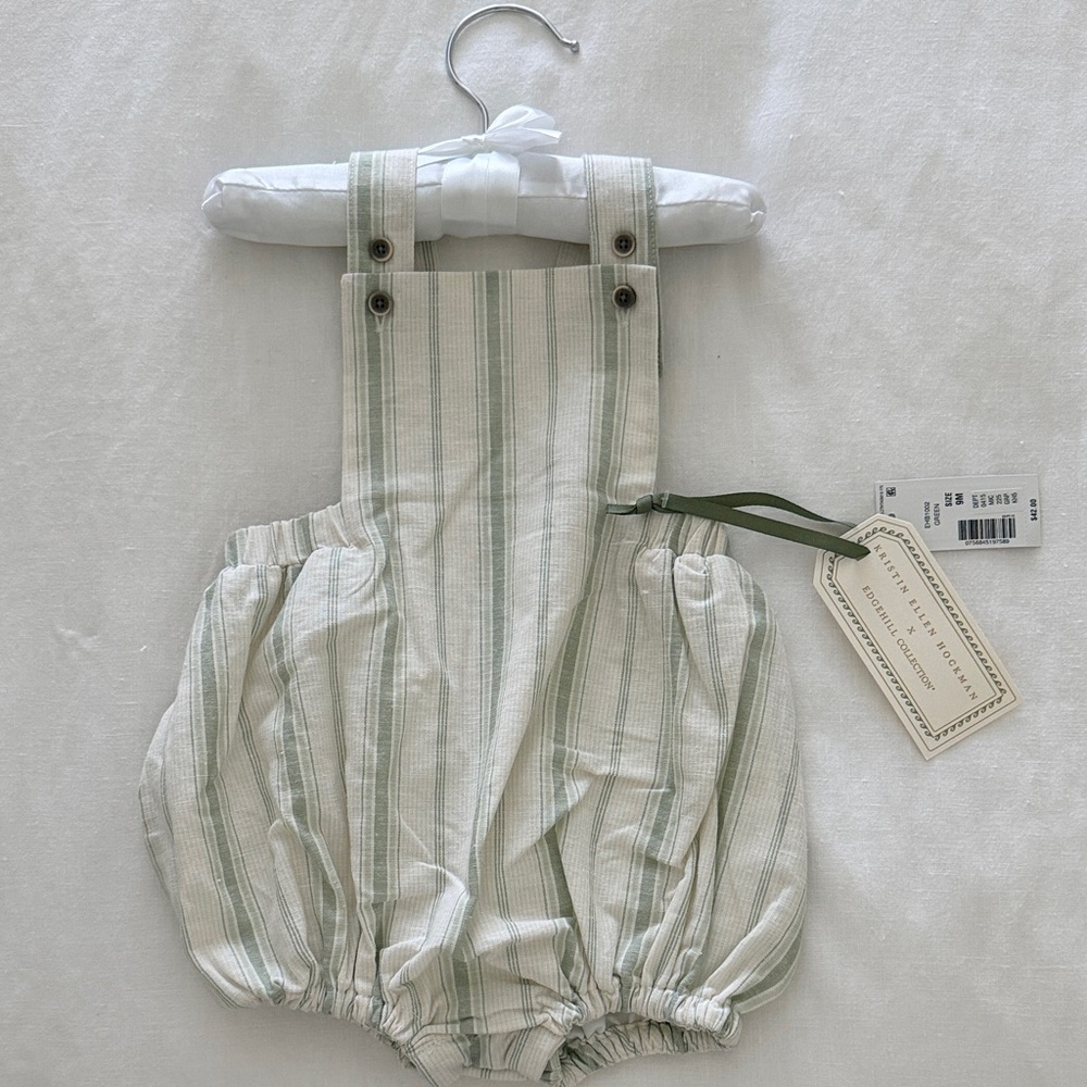 Kristin Ellen Hockman x Edgehill Collection Striped Baby Bubble Romper